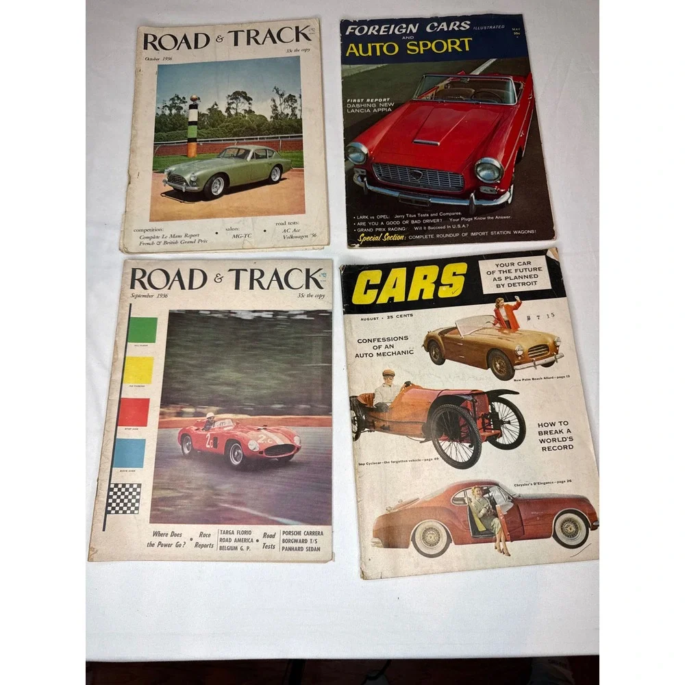 Vintage 1950s Car Magazine Lot Road & Track Motor Trend Sports Cars Illustrated